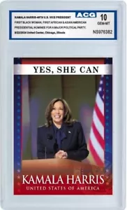 Kamala Harris Historic Presidential nominee official Trading card - Graded 10 - Picture 1 of 3