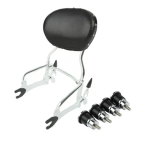 12" Sissy Bar Pad Quick Release Spools Fit For Indian Chief Dark Horse Vintage - Foto 1 di 15