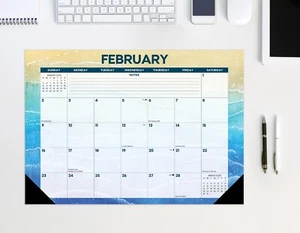 Beaches 2025 17" x 12" Small Monthly Deskpad - Picture 1 of 5