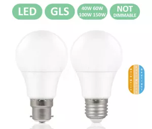 LED BULB B22 E27 3W 5W 7W 12W 15W 18W GLS Lamp Light Bulbs Warm Cool Day White - Picture 1 of 30