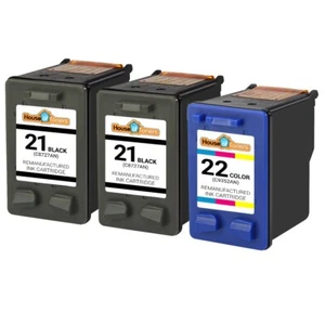 3PK kompatybilny z HP 21 czarny HP 22 kolorowy atrament do PSC 1401 1402 1403 1406 1408 - Zdjęcie 1 z 4