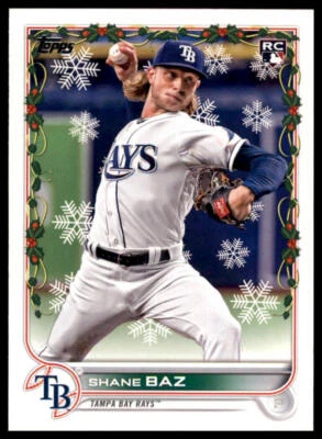 Shane Baz 2022 Topps Holiday #HW41 RC Tampa Bay Rays - Image 1 of 2