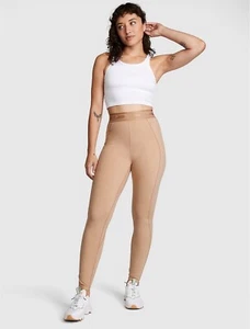NWT Victoria Secret PINK Ultimate Leggings Tight High Waist Beige Tan Medium - Picture 1 of 7
