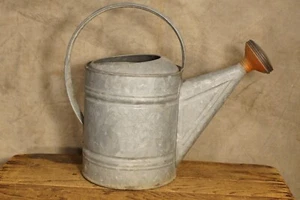 Vitntage Galvanized Steel Zinc Copper Garden Plant Watering Can Complete - Picture 1 of 15