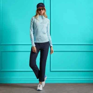 G/Fore Damen Stretch Tech Twill Golfhose Größe 2 Twilight Navy 28" Schrittlänge 195 $ - Bild 1 von 9