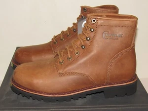 Chippewa Classic 2.0 6" Plain Boots Mens 11 Bourbon Brown Steel Toe Leather Lace - Picture 1 of 6