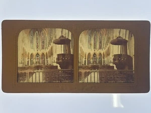 ERSTAUNLICHE ANTIKE FRANZÖSISCHE STEREOVIEW FARBE PARIS FRANKREICH KIRCHEN KATHEDRALE - Bild 1 von 7