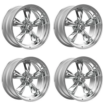Set 4 American Racing Vintage VN515 Torq Thrust II 15x10 5x5 Polished Rims -44mm - Image 1 of 4