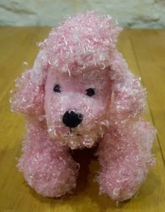 Ganz PINK FUZZY POODLE DOG 7" Plush Stuffed Animal Toy - Picture 1 of 4