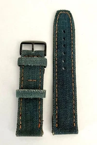 Cinturino Artigianale CLASSIC in Jeans con interno in pelle – 22mm Compatibile - Foto 1 di 6