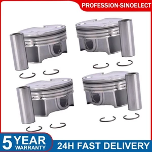 4* Pistons & Pins for Hyundai Sonata Kia Optima 2011-2013 2.0L TURBO 234102G400 - Picture 1 of 8