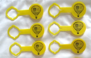 VINTAGE LOT OF 6 SODA BOTTLE TOP PLASTIC BOTTLE CAP REPLACER HOT AIR BALLOON - Bild 1 von 3