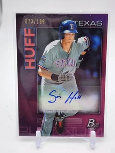2020 Bowman Platinum Sam Huff Auto #TOP-89 #d/199 Texas Rangers - Foto 1 di 2