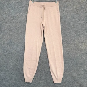 Neiman Marcus 100% Cashmere Jogger Knit Pants Womens XS Pink Luxury Soft Stretch - Picture 1 of 11