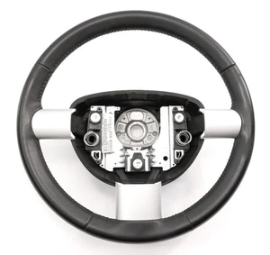 Black Leather Steering Wheel 98-10 VW Beetle - Genuine - 1C0 419 091 DH - Picture 1 of 8