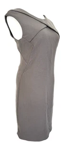 Helmut Lang guaina donna taglia 6 lana asimmetrica senza maniche grigio antracite - Foto 1 di 13