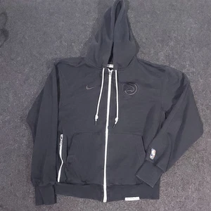 Nike Dri-Fit Atlanta Hawks Hoodie Mens Medium Black Full Zip Basketball NBA - Picture 1 of 16
