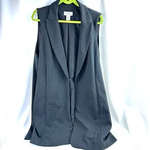 ELLE Brand Black Structured Open Vest Career  XXL NICE! - Picture 1 of 5
