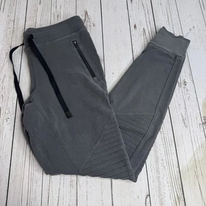 Felpa Alo Moto donna S grigia zip tasca costine joggers tempo libero pantaloni - Foto 1 di 9