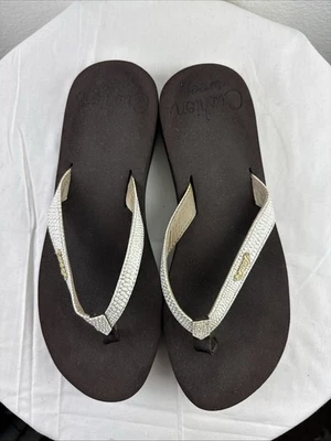 Sandalias chanclas para mujer Reef STAR CUSHION SASSY marrón crema soporte arco Foto 1 de 4