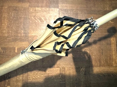 Sombrilla vintage K&S Fortuna RAREZA 1915-1930, ART DECO, seda/cuerno/madera Foto 1 de 4