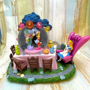 Disney Alice in wonderland Snow Globe Music Box H21cm × W29cm Rare From Japan - Picture 1 of 13