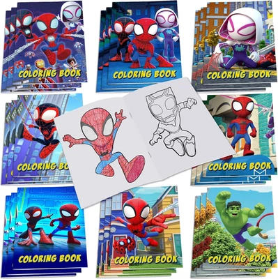 Spidey Party Supplies, 24Pcs Coloring Books for Spidey Birthday Party Gifts, Goo - Image 1 of 4