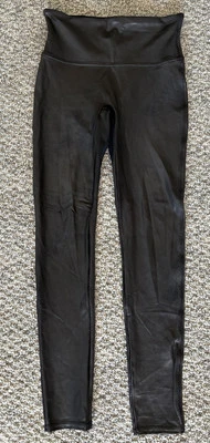 Spanx Legging Women Medium Faux Leather Bronze Brown High Rise Shaping - Image 1 of 4