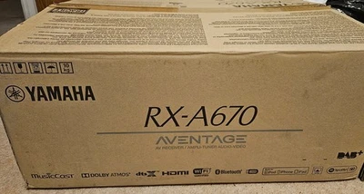 Yamaha RX-A670 AV RECIEVER, DAB, 4K,ATMOS, dts-X, WiFi,Bluetooth, Black, Remote - Image 1 of 4