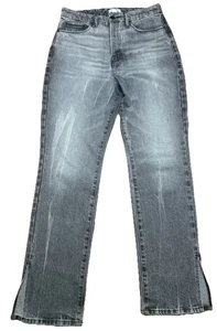 Pantalones de mezclilla Good American Good Boy tiro súper alto elásticos dobladillo abertura al tobillo para mujer 10/30 - Imagen 1 de 10