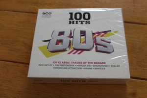 80s 100 Hits 5CD Box Set Various Artists Pop Rock Rick Astley Wham New Best - Picture 1 of 2