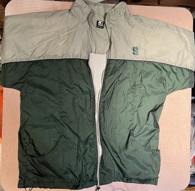 Cortavientos vintage Starter Michigan State Spartans con bolsillos para hombre talla XL Foto 1 de 4