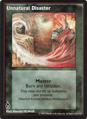 Unnatural Disaster - Vampire: The Eternal Struggle Deckmaster Trading Card 1995 - Image 1 of 2