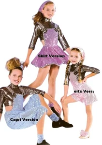 I Want Candy Adult Small Dance Costume PURPLE SHORTS Version Jazz Tap New - Picture 1 of 4