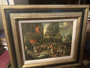 Gillis van Tilborgh - A Company Feasting Outside a Tavern Vintage Print Italy - Picture 1 of 10