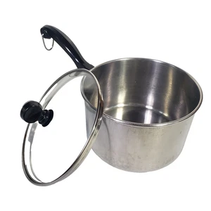Farberware 2 Quart Soßenpfanne Edelstahl mit unbelüftetem Glasdeckel & isoliertem Griff - Bild 1 von 9