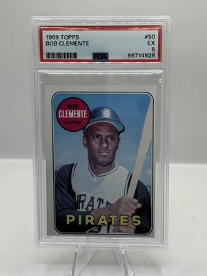 1969 Topps #50 Bob Clemente Pittsburgh Pirates PSA 5 Foto 1 de 2