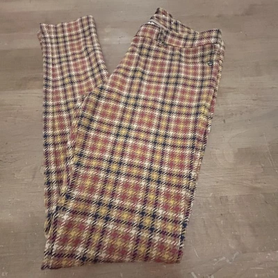 Брюки женские J.McLaughlin размер 0 разноцветные клетчатые эластичные прямые брюки - Изображение 1 из 4