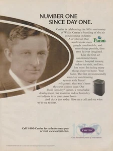 2002 Carrier Air Conditioning - "100th Anniversary Willis Carrier" - Print Ad - Picture 1 of 1