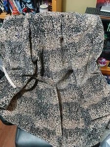 Womens Calvin Klein Medium Robe 42" Long 36" From Collar Brown Leopard Print - Picture 1 of 13