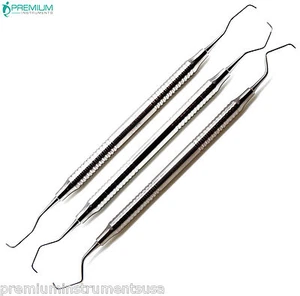 3 piezas Nuevos instrumentos quirúrgicos periodontales Gracey Curettes 1/2, 7/8, 9/10 - Imagen 1 de 4