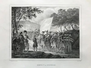 1835 Antique Print; Henry V at Dunkeld, Perthshire, Scotland after d’Hardiviller - Picture 1 of 3