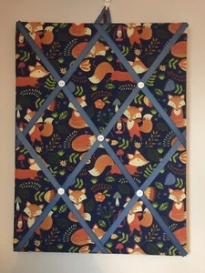 Hand Made Fabric Notice Board In A Gorgeous Fox Fabric - Picture 1 of 2