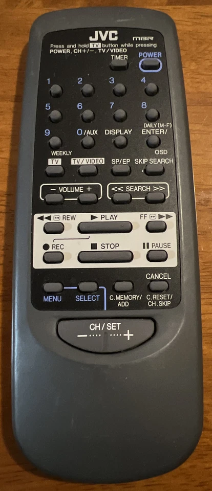 Mando a distancia JVC VCR PQ21674C HR-S5100 HR-S5100U probado por fabricante original raro Foto 1 de 1