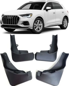 New Front & Rear Molded Splash Guards Mud Flaps For 2019-2023 Audi Q3 - Picture 1 of 6