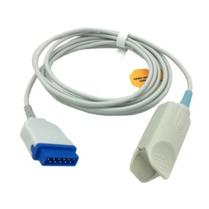 Compatible GE Adult Clip SpO2 Sensor 3m/10ft,11pins, Nellcor SpO2 Tech Cable - Picture 1 of 3