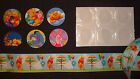 Diy Craft Lots 1 Yd. Ribbon + 1 In. Bottle Cap Images + 6 Resin Epoxy Stickers