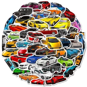 Sportwagen Aufkleber - 50 wasserdichte Vinyl Aufkleber für alle Oberflächen - Bild 1 von 6