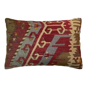 16’x24′ Vintage Anatolian Kilim Cushion Cover, Türkisch Kelim Kissenbezug 40×60 - Bild 1 von 10