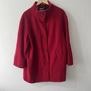 Windsmoor Vintage Wool - Cashmere Blend Swing Coat - Red - Size UK 14 - Picture 1 of 12